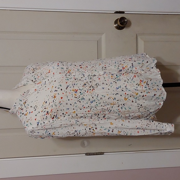 BeachLunchLounge Multicolor Abstract Print Long Sleeve Button Front Shirt Size M - Picture 4 of 9